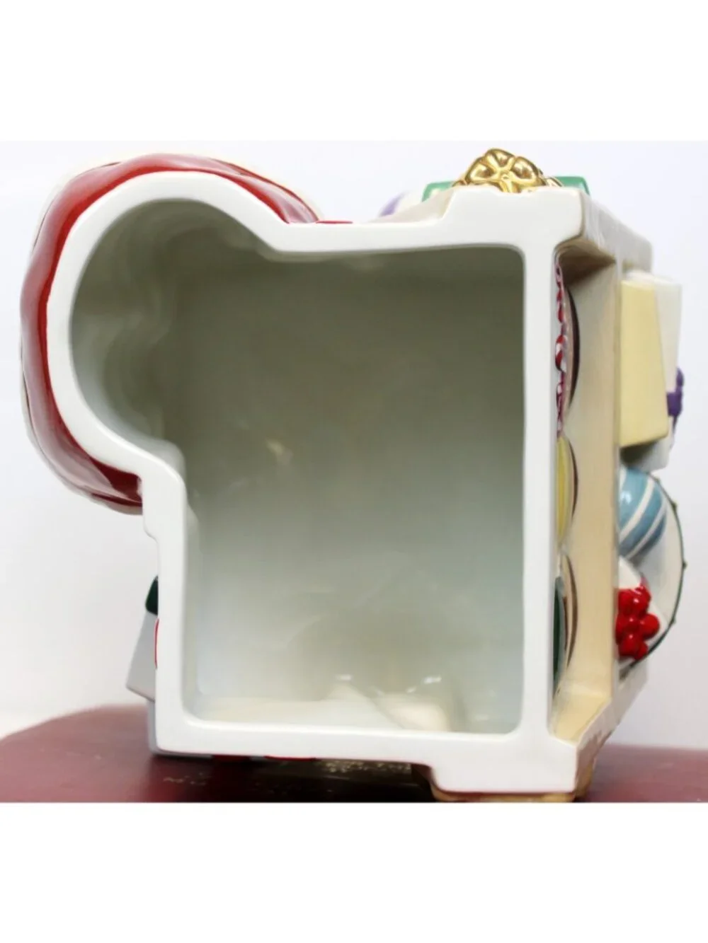 Lenox Santa Holiday Candy Cookie Jar Musical Photo Shot Ceramic Christmas Villag
